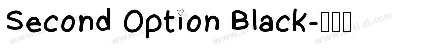 Second Option Black字体转换
